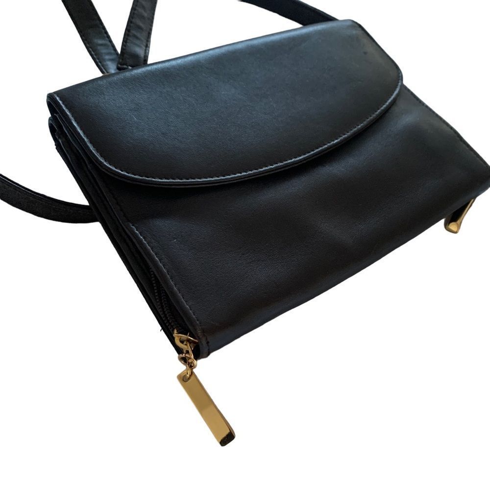 Genuine Leather Dark Brown Crossbody‎ Wallet Mini Bag Purse 👜